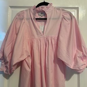 Never a wallflower flowy pink top